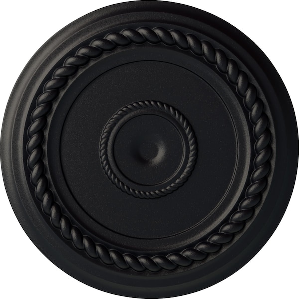 Ekena Millwork Alexandria Rope Ceiling Medallion (Fits Canopies up to 4 5/8"), 19 5/8"OD x 1 1/2"P, Steel Gray CM18ALSGS - main